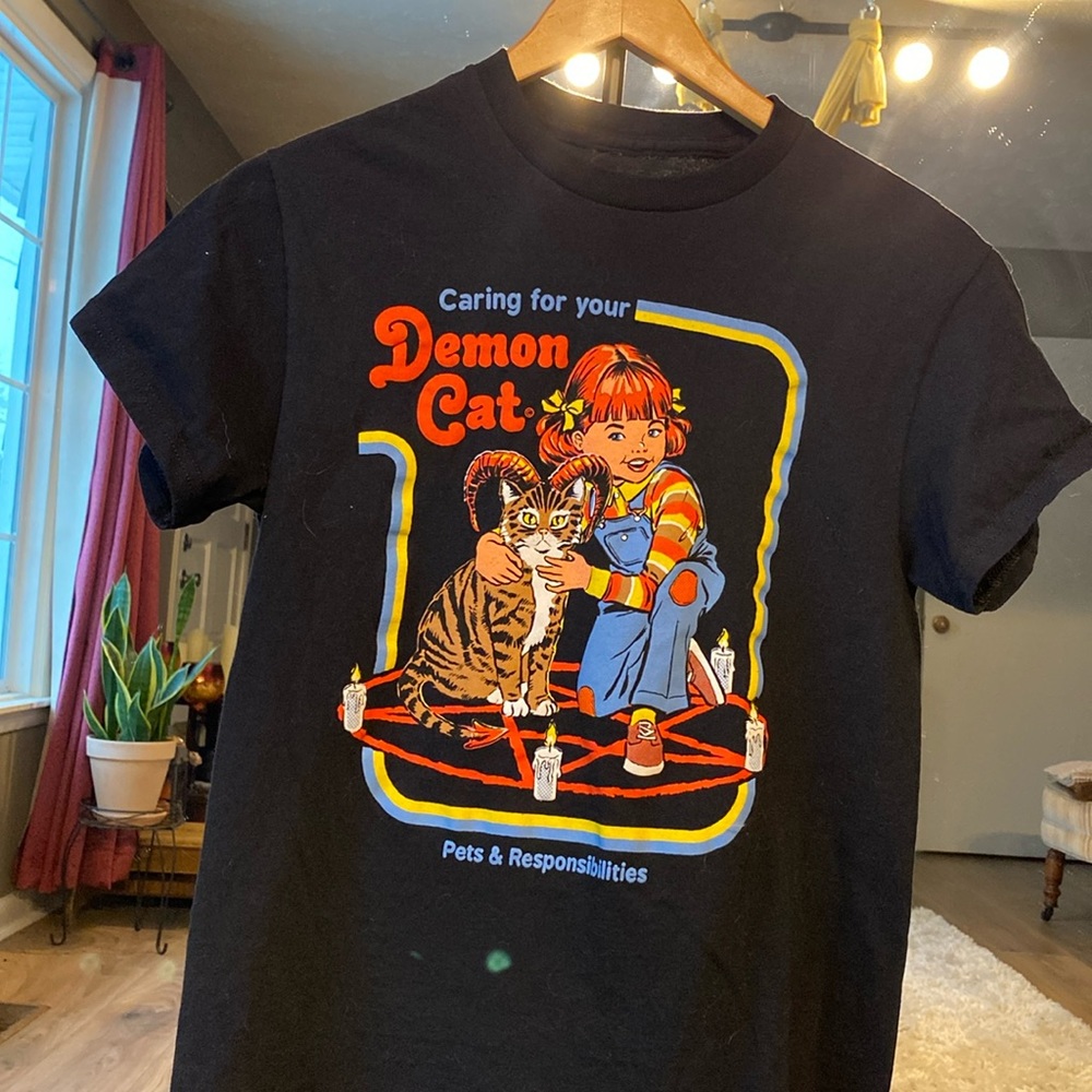 Steven Rhodes Halloween shirt- black- small